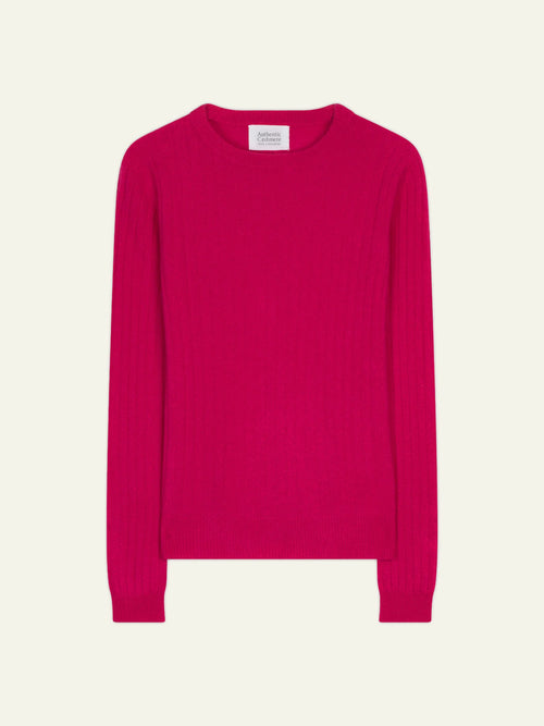 BELLA sweater crew neck fuchsia