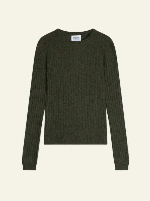 BELLA sweater crew neck heather khaki