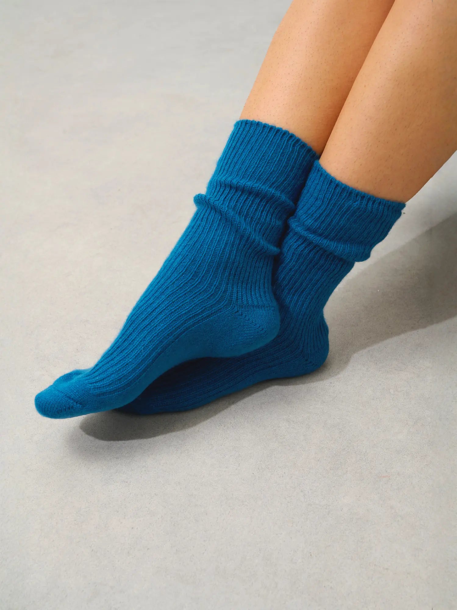 CHEWILA Socken 4-fädig Pfauenblau