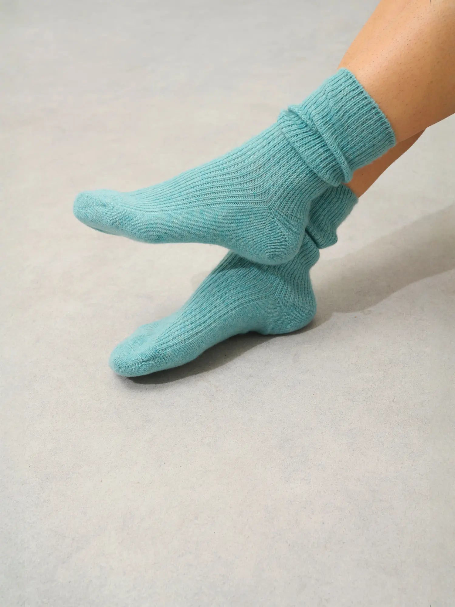 CHEWILA chaussettes 4 fils vert chiné
