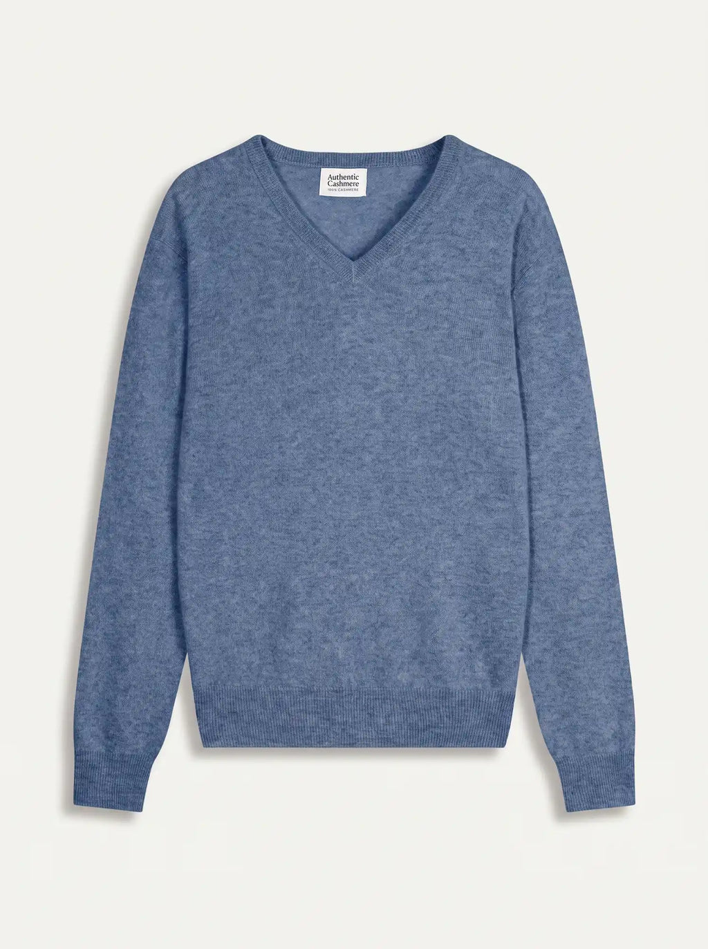 AGEL pull col V bleu denim
