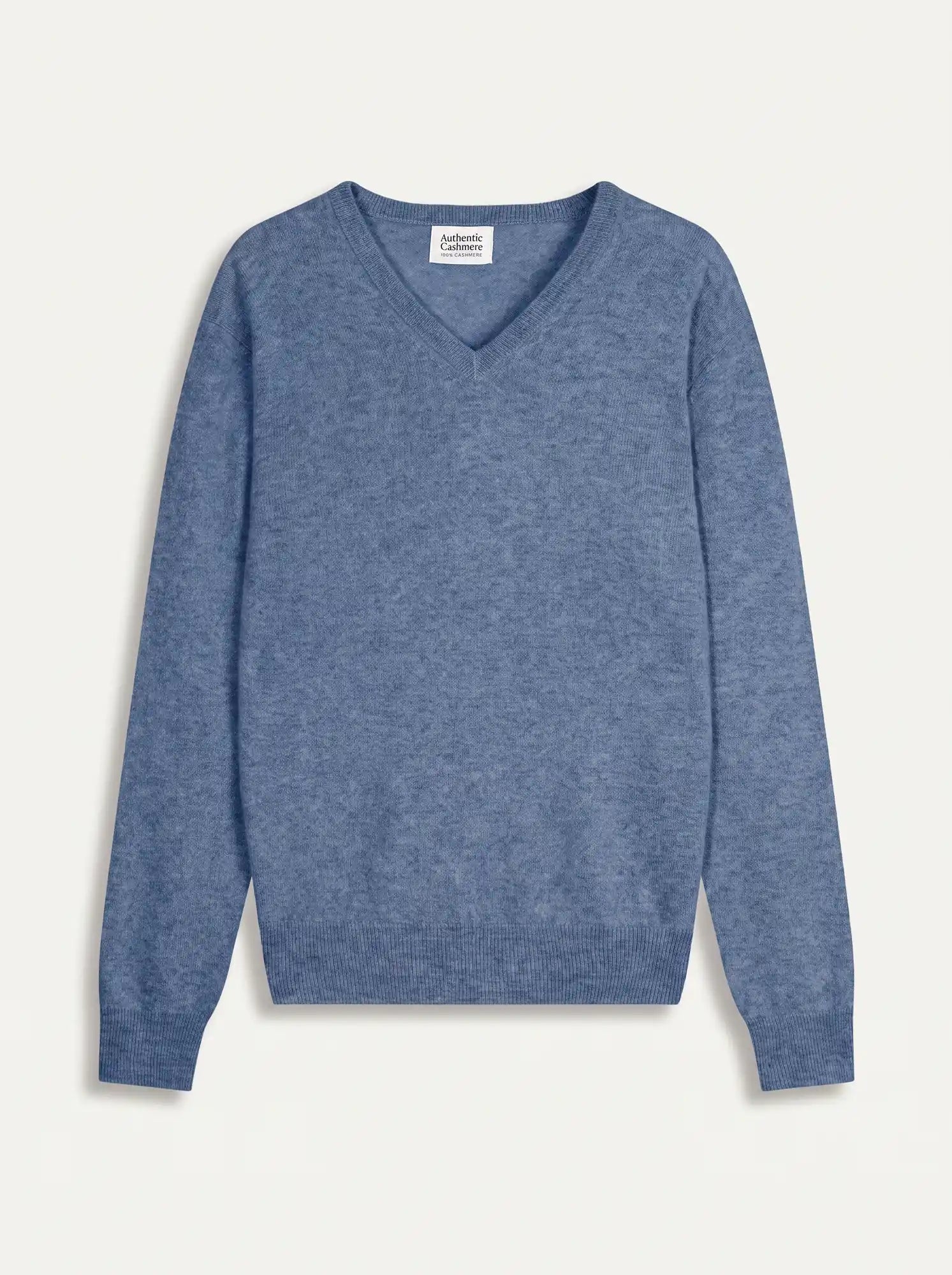 AGEL pull col V bleu denim