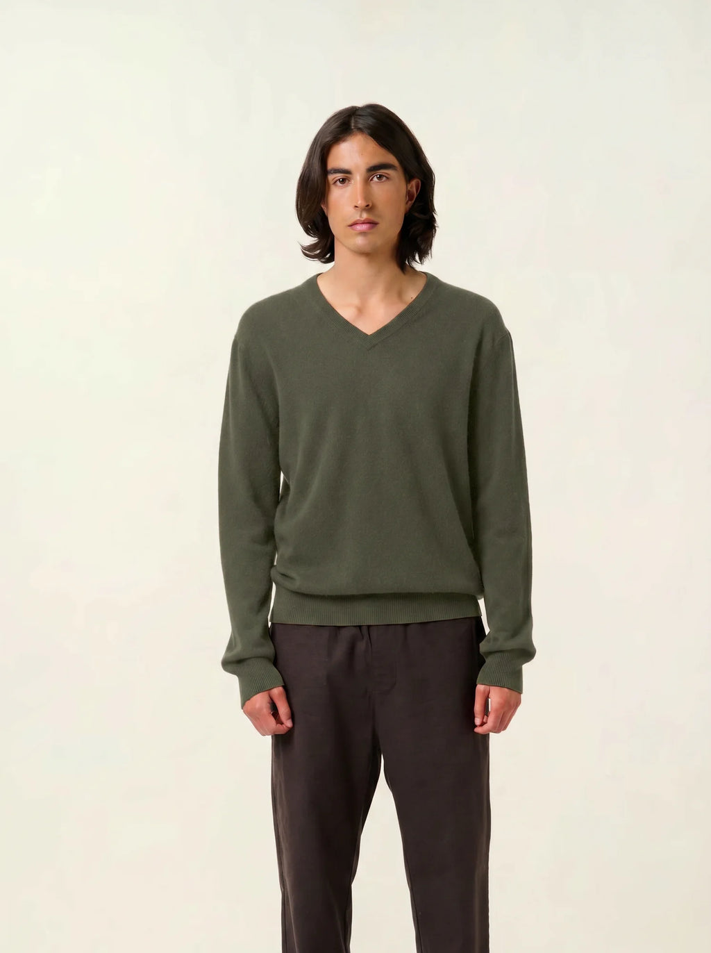 AGEL pullover v-ausschnitt khaki