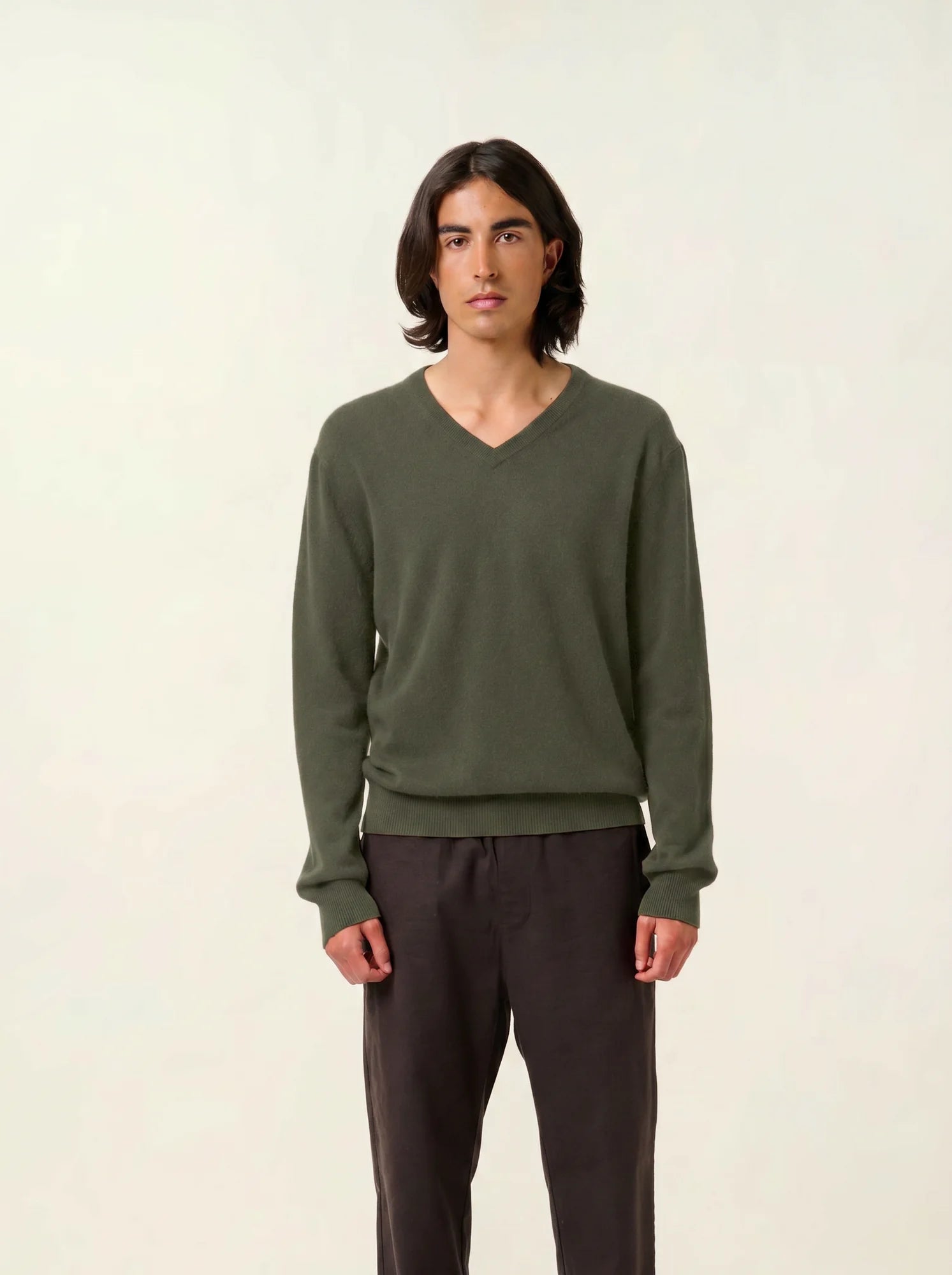 AGEL pullover v-ausschnitt khaki