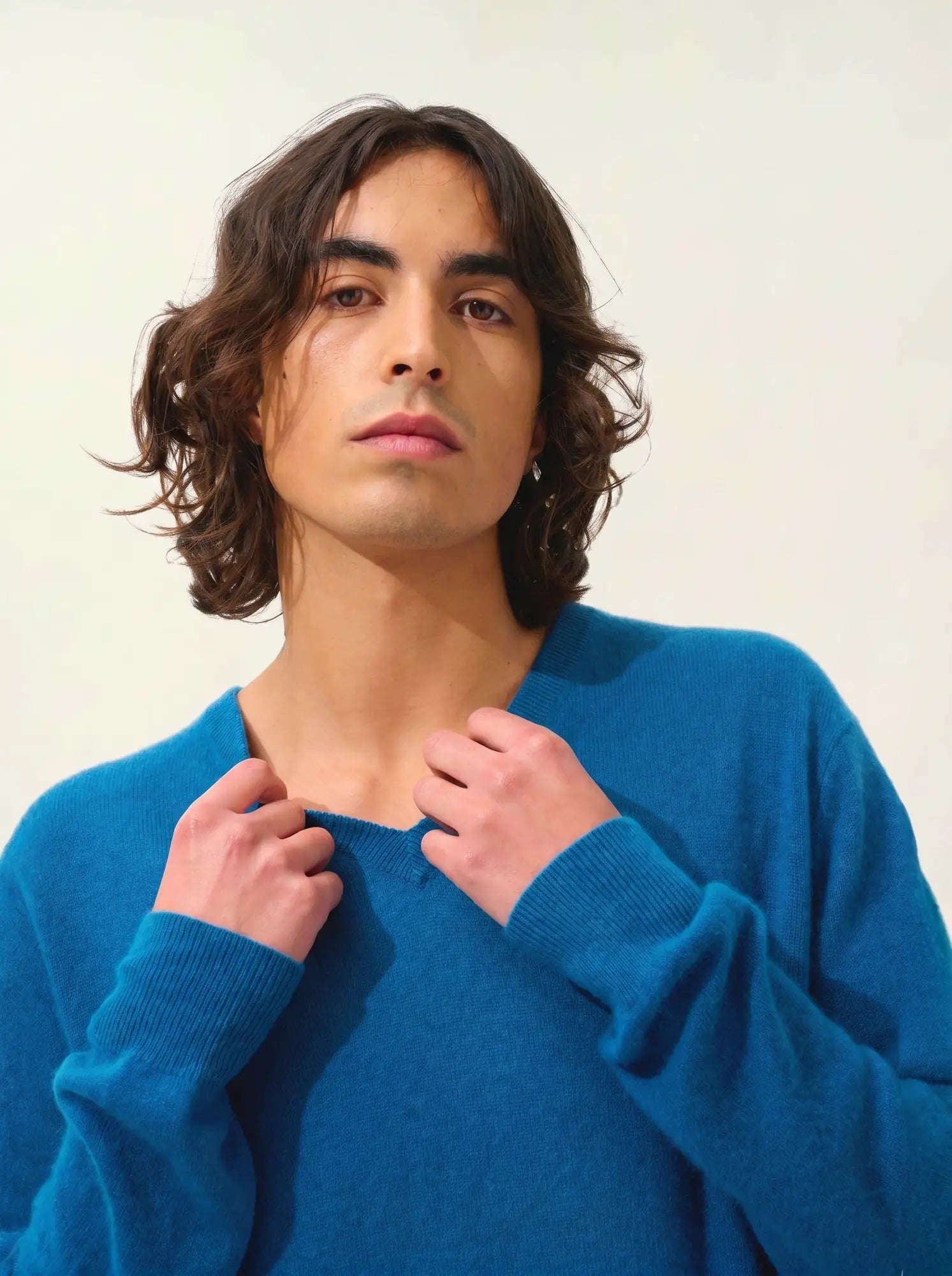 AGEL pullover v-ausschnitt pfau