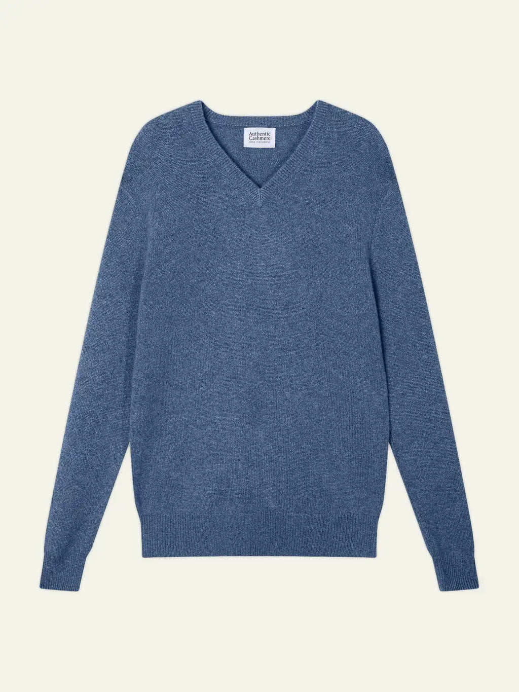 VICTOR sweater v-neck 4 ply denim blue