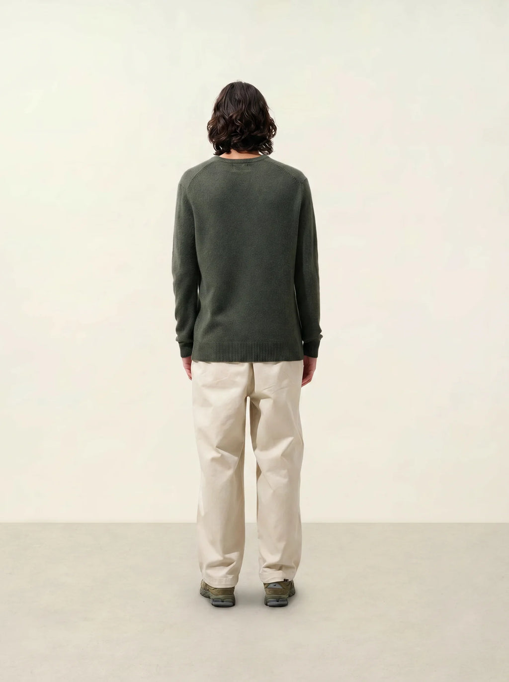 VICTOR sweater v-neck 4 ply khaki