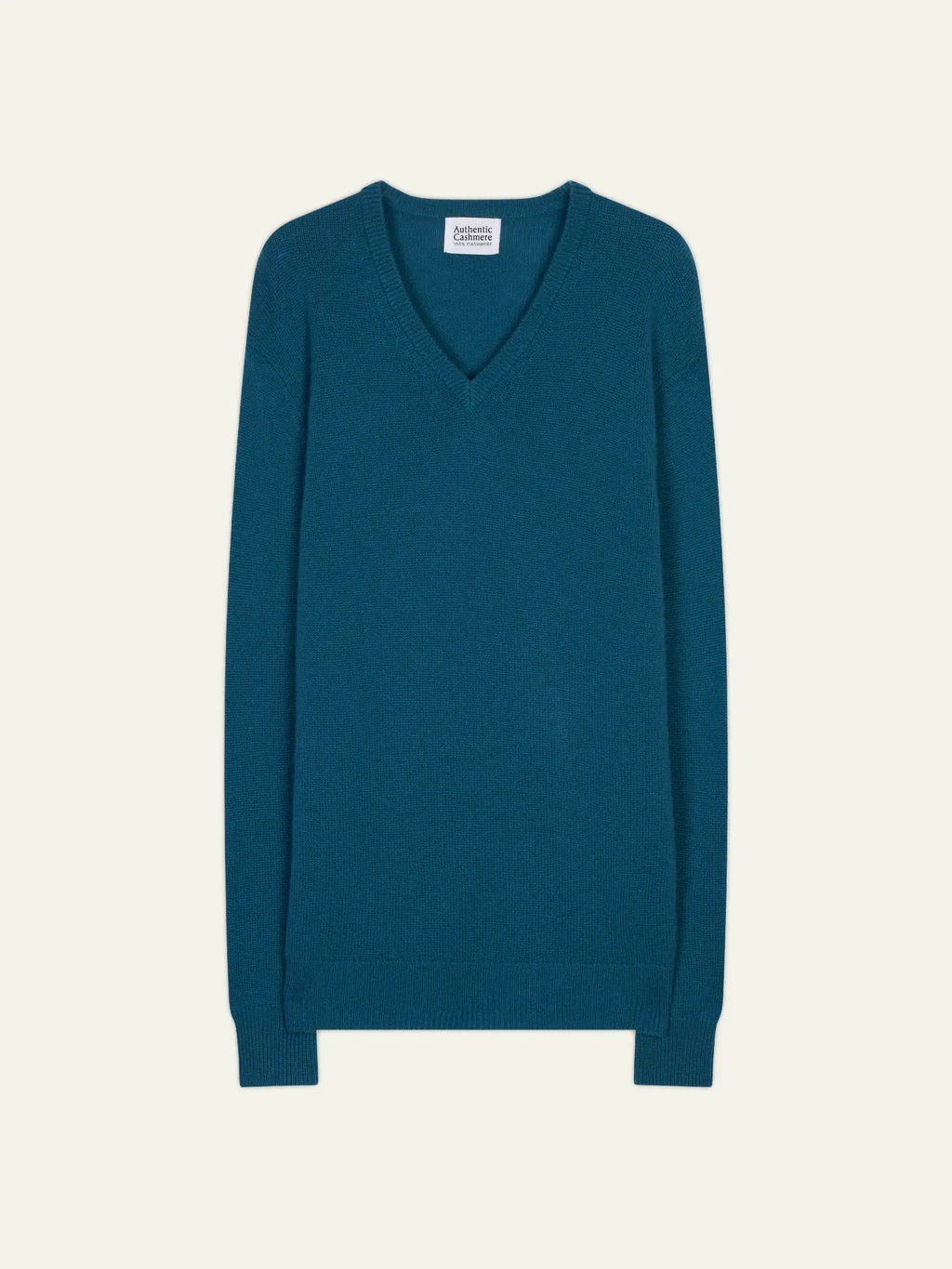 VICTOR sweater v-neck 4 ply peacock