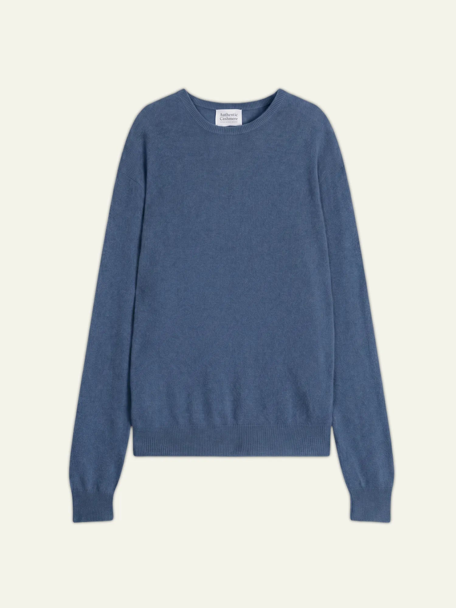 AIGLIÈRE pullover rundhalsausschnitt blau denim