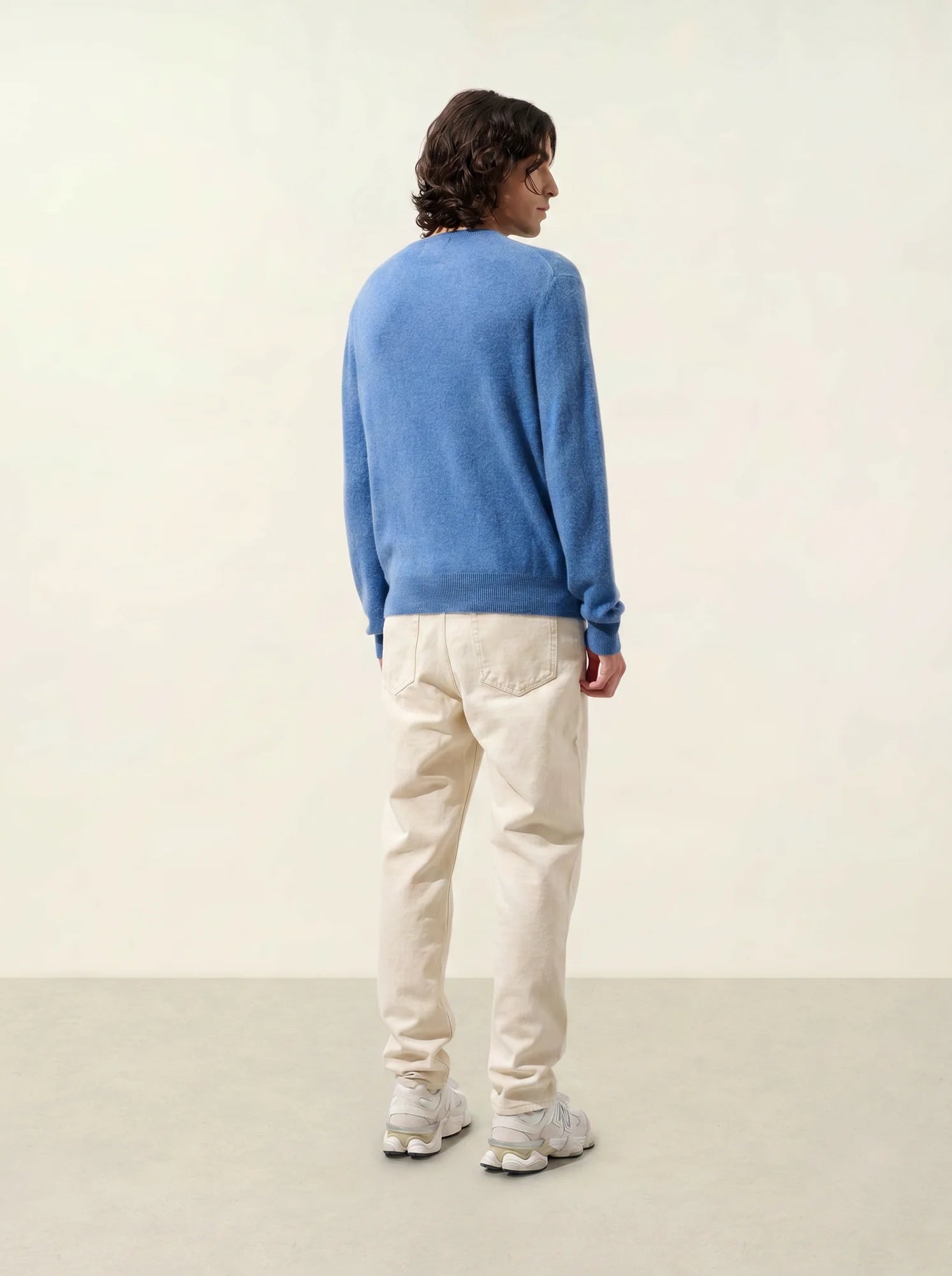 AIGLIÈRE pullover rundhalsausschnitt blau denim