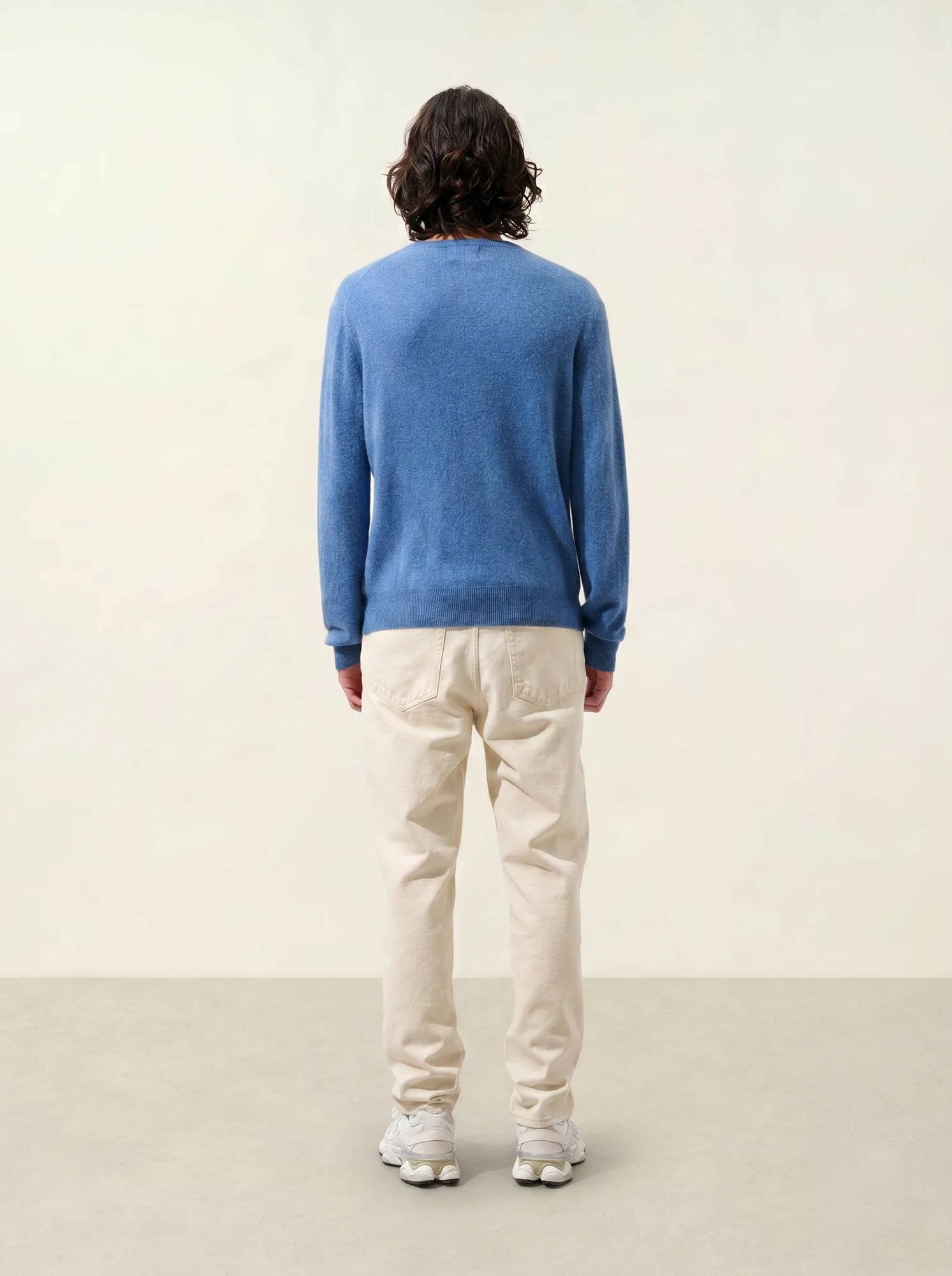 AIGLIÈRE pullover rundhalsausschnitt blau denim