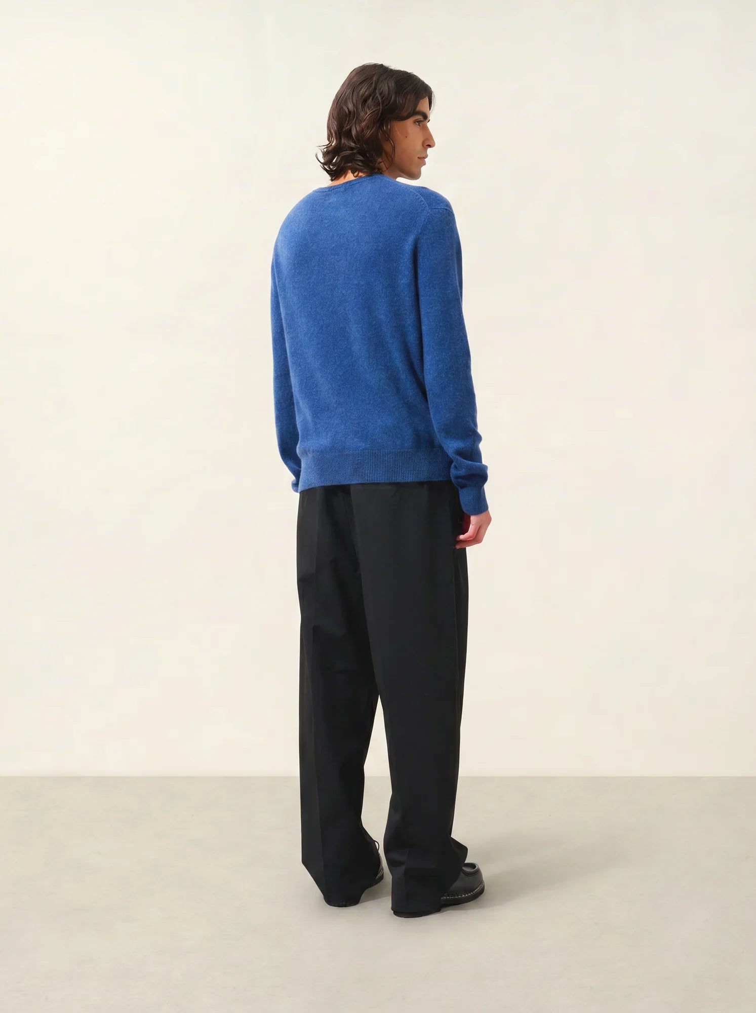 AIGLIÈRE pull col rond océan chiné