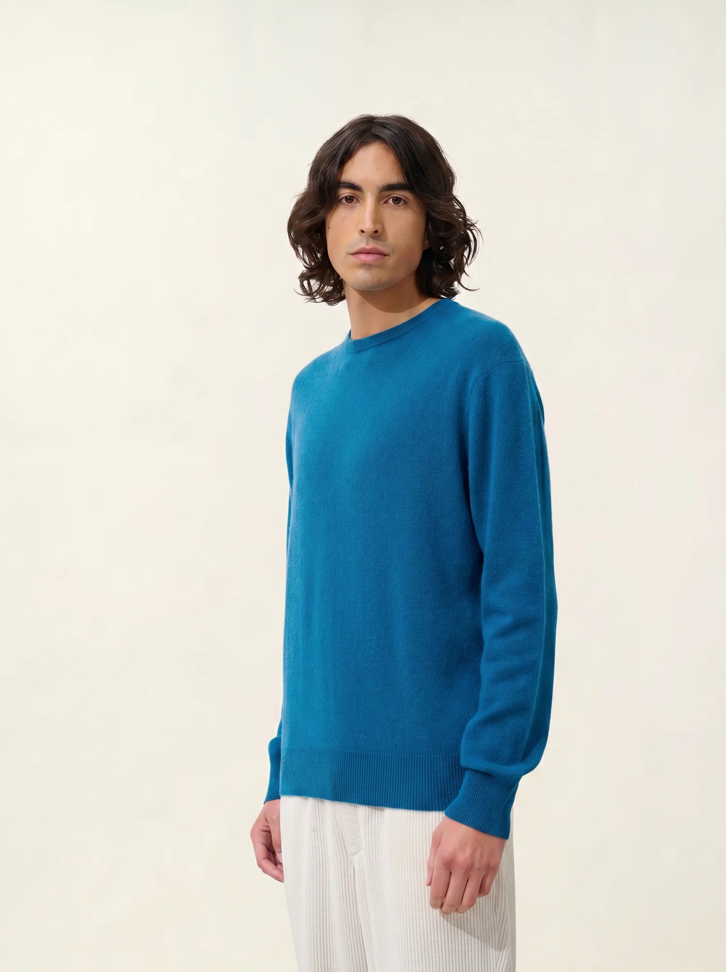 AIGLIÈRE pullover rundhalsausschnitt pfau