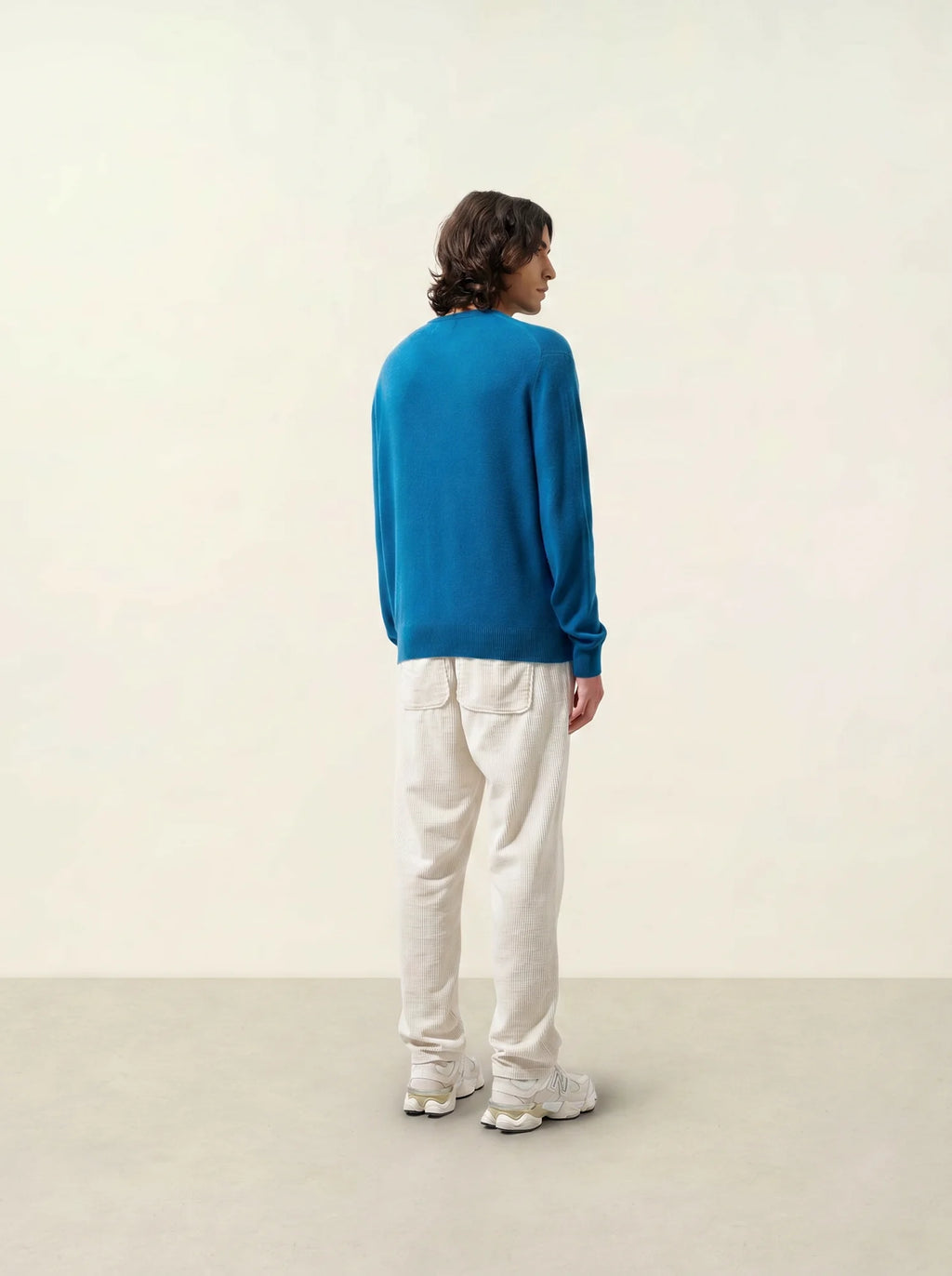 AIGLIÈRE Pullover Rundhalsausschnitt Pfauenblau
