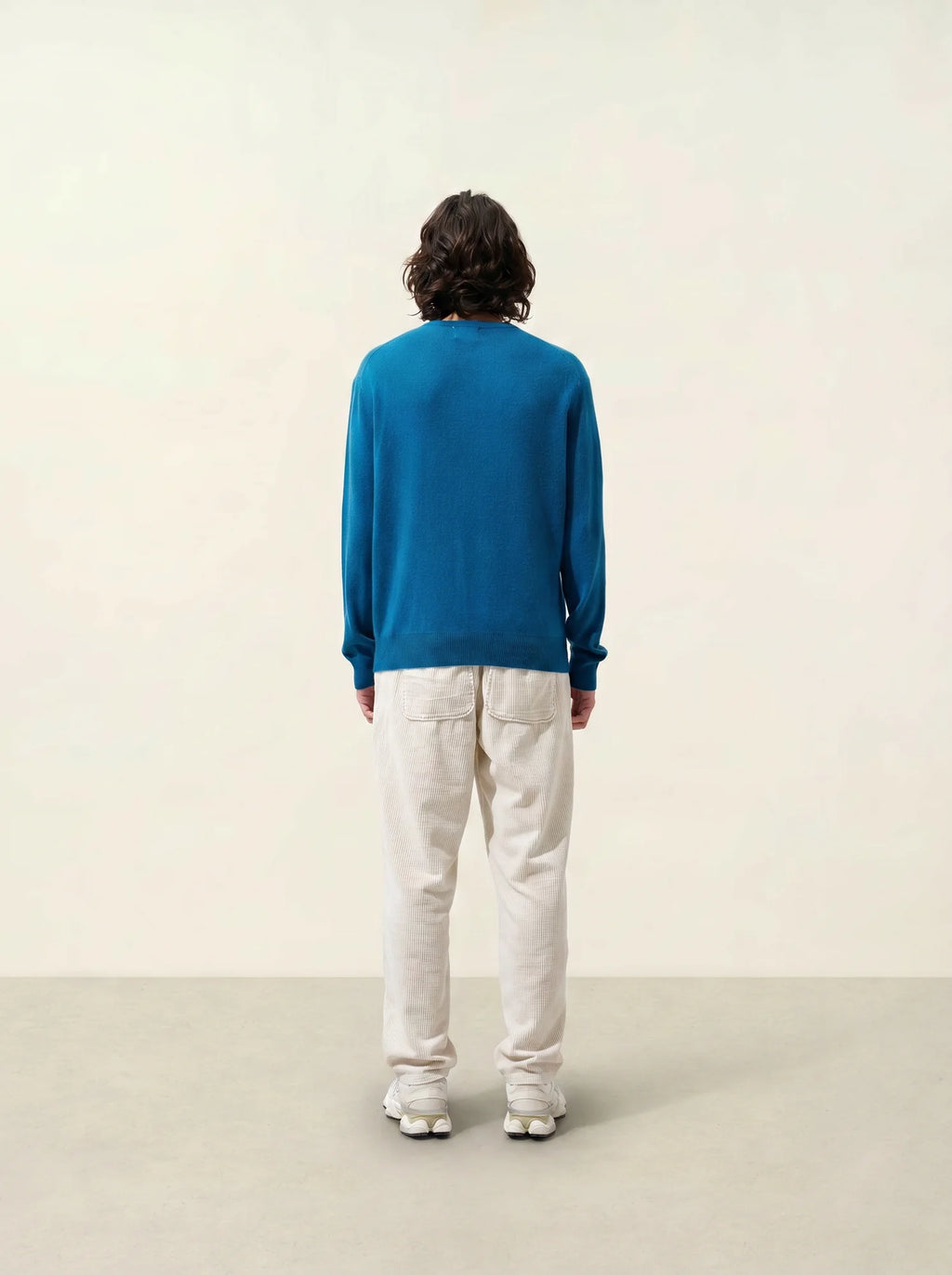 AIGLIÈRE Pullover Rundhalsausschnitt Pfauenblau