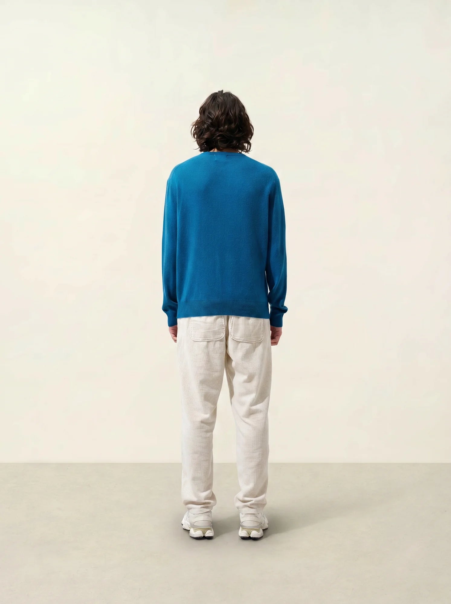 AIGLIÈRE Pullover Rundhalsausschnitt Pfauenblau