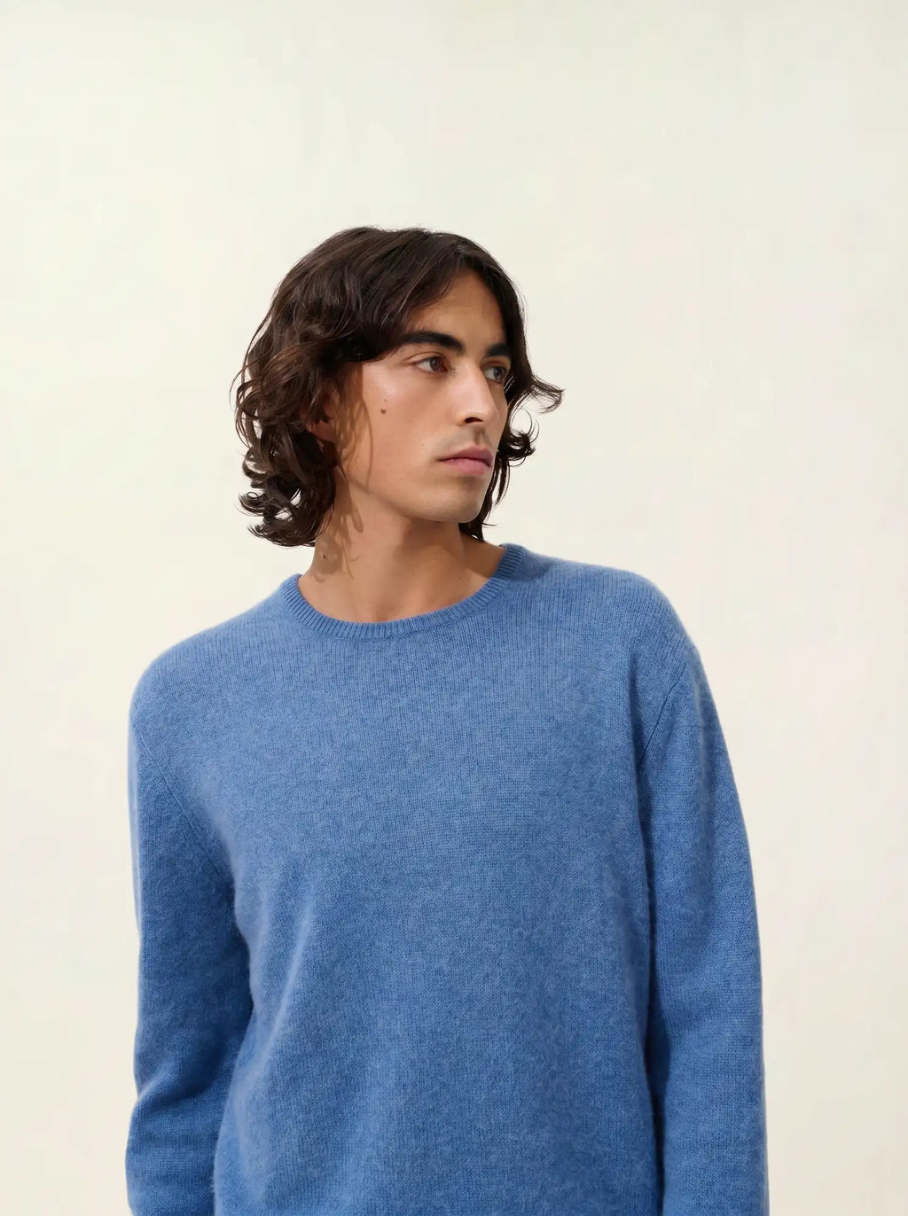 VICTO pullover rundhalsausschnitt 4-fädig blau denim