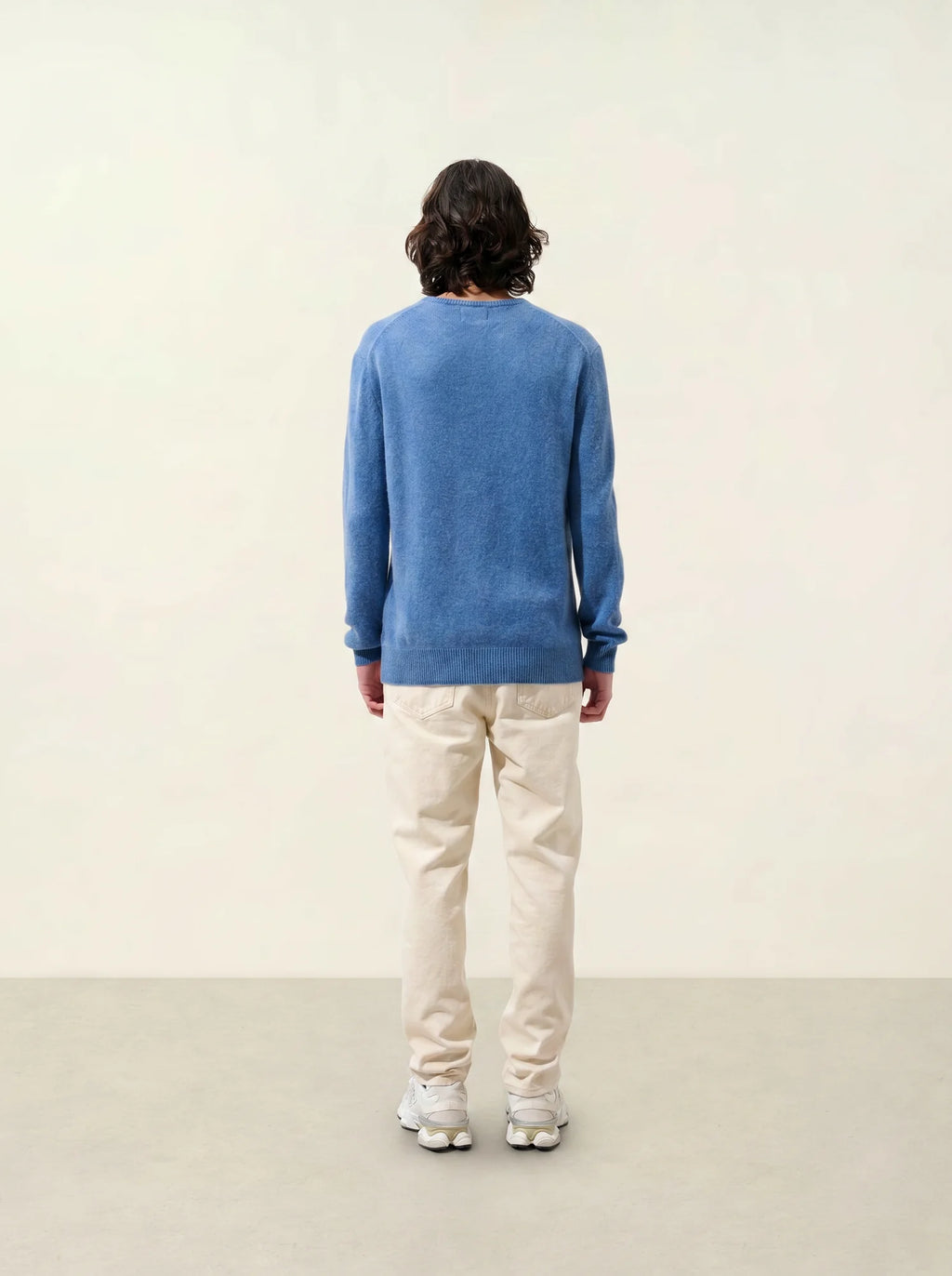 VICTO pullover rundhalsausschnitt 4-fädig blau denim