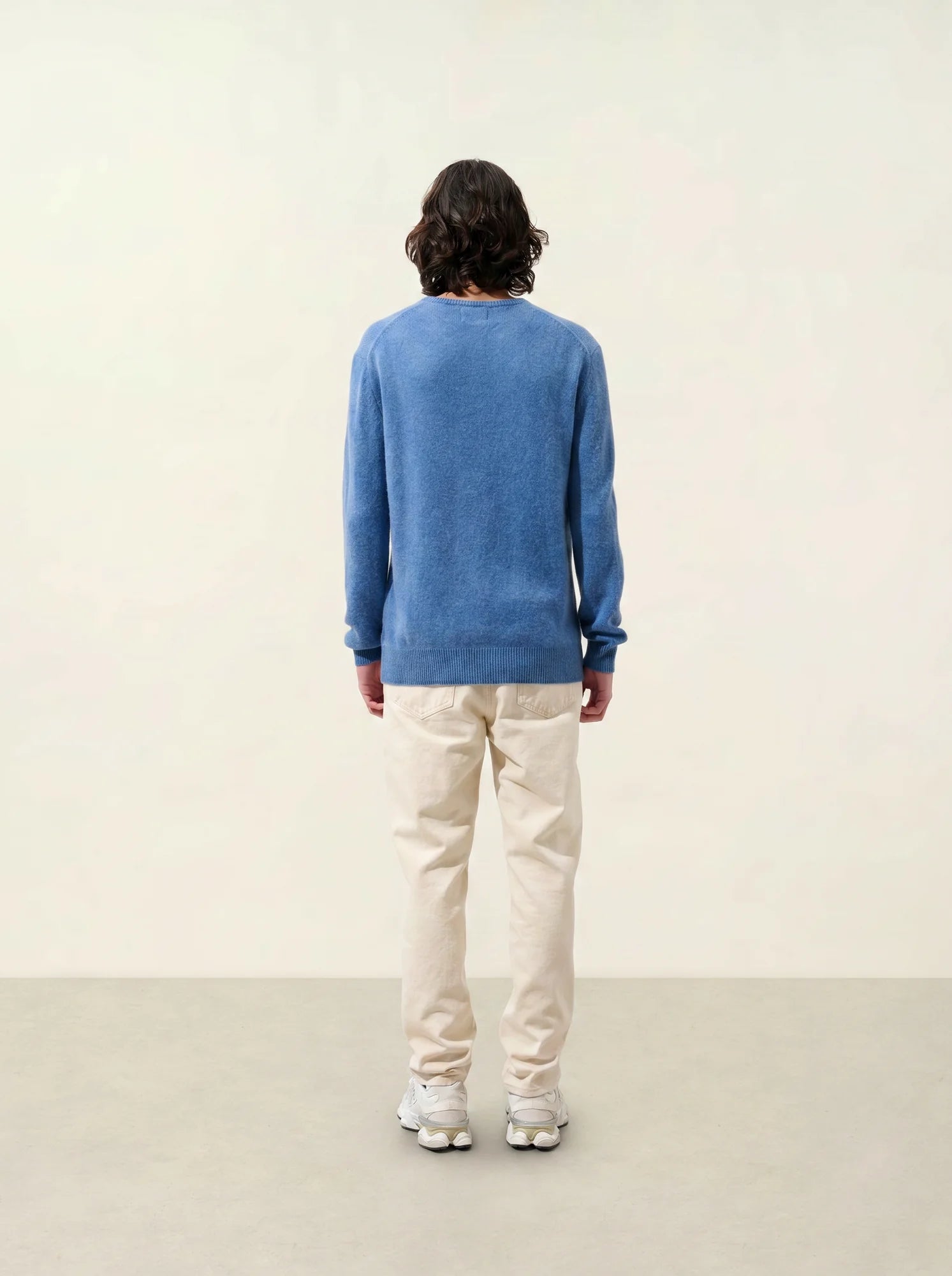 VICTO pullover rundhalsausschnitt 4-fädig blau denim