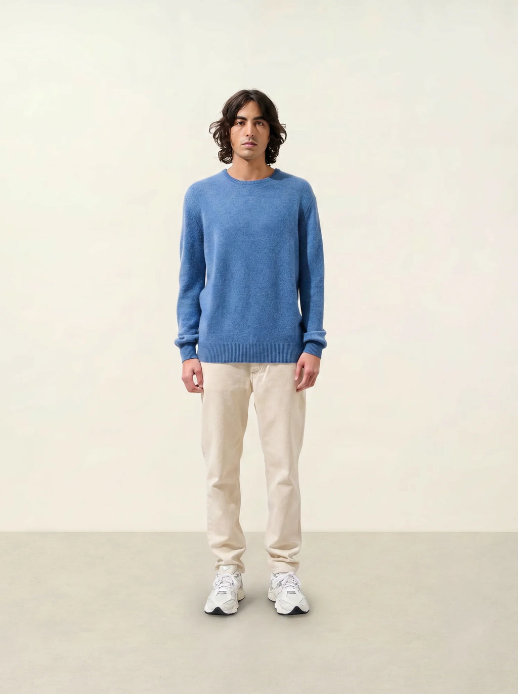 VICTO pullover rundhalsausschnitt 4-fädig blau denim