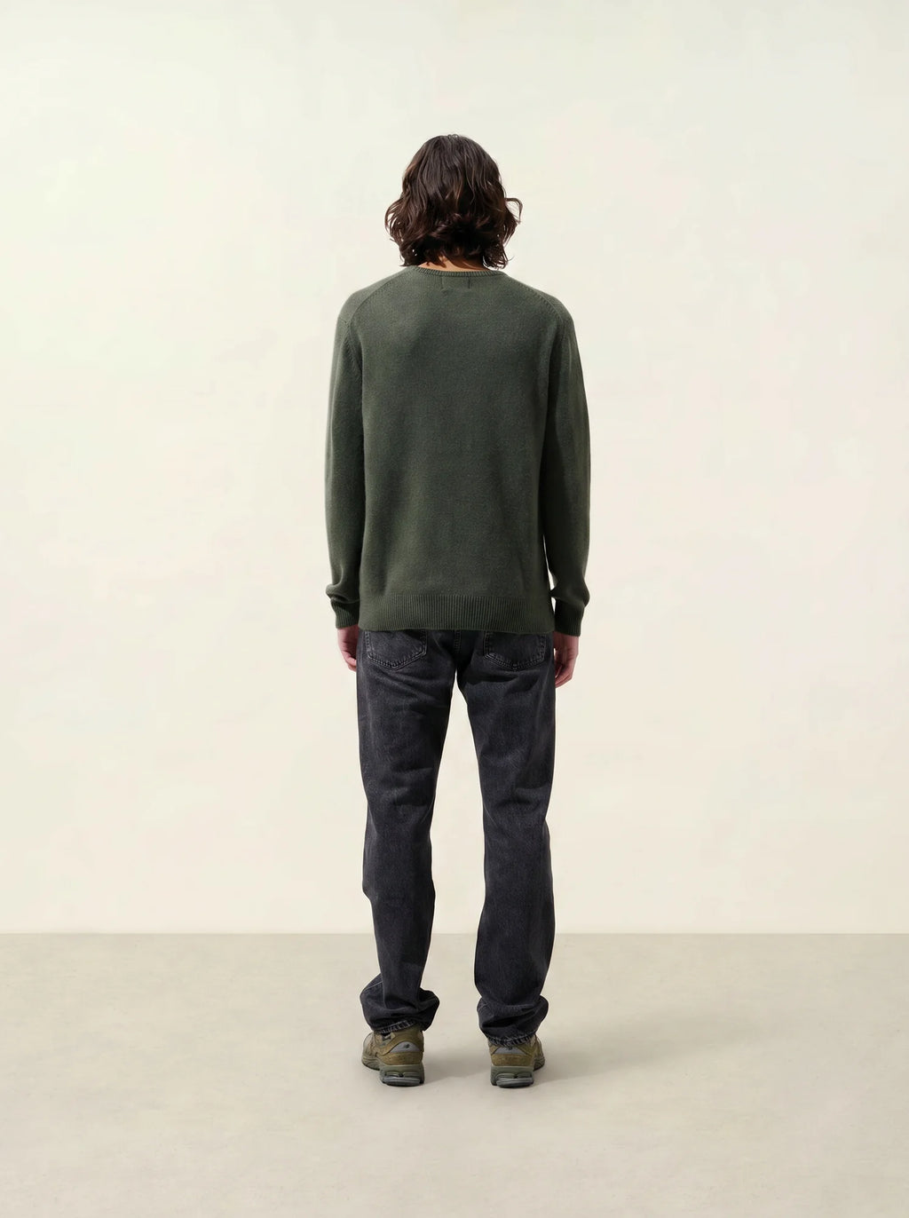 VICTO sweater crew neck 4 ply khaki