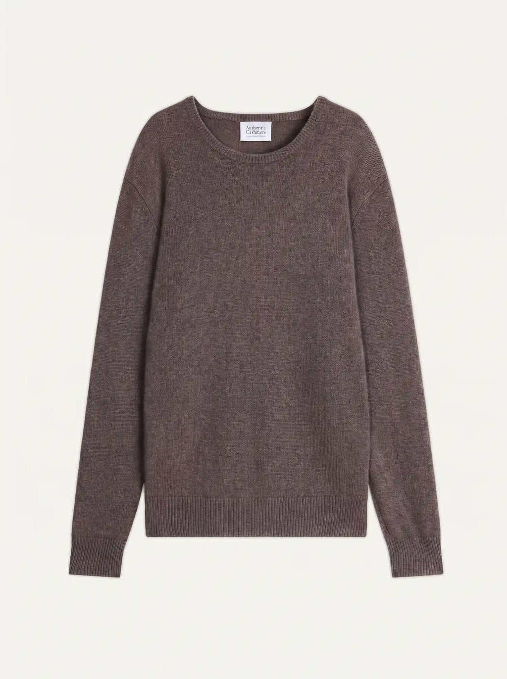 VICTO pullover rundhalsausschnitt 4-fädig taupe meliert