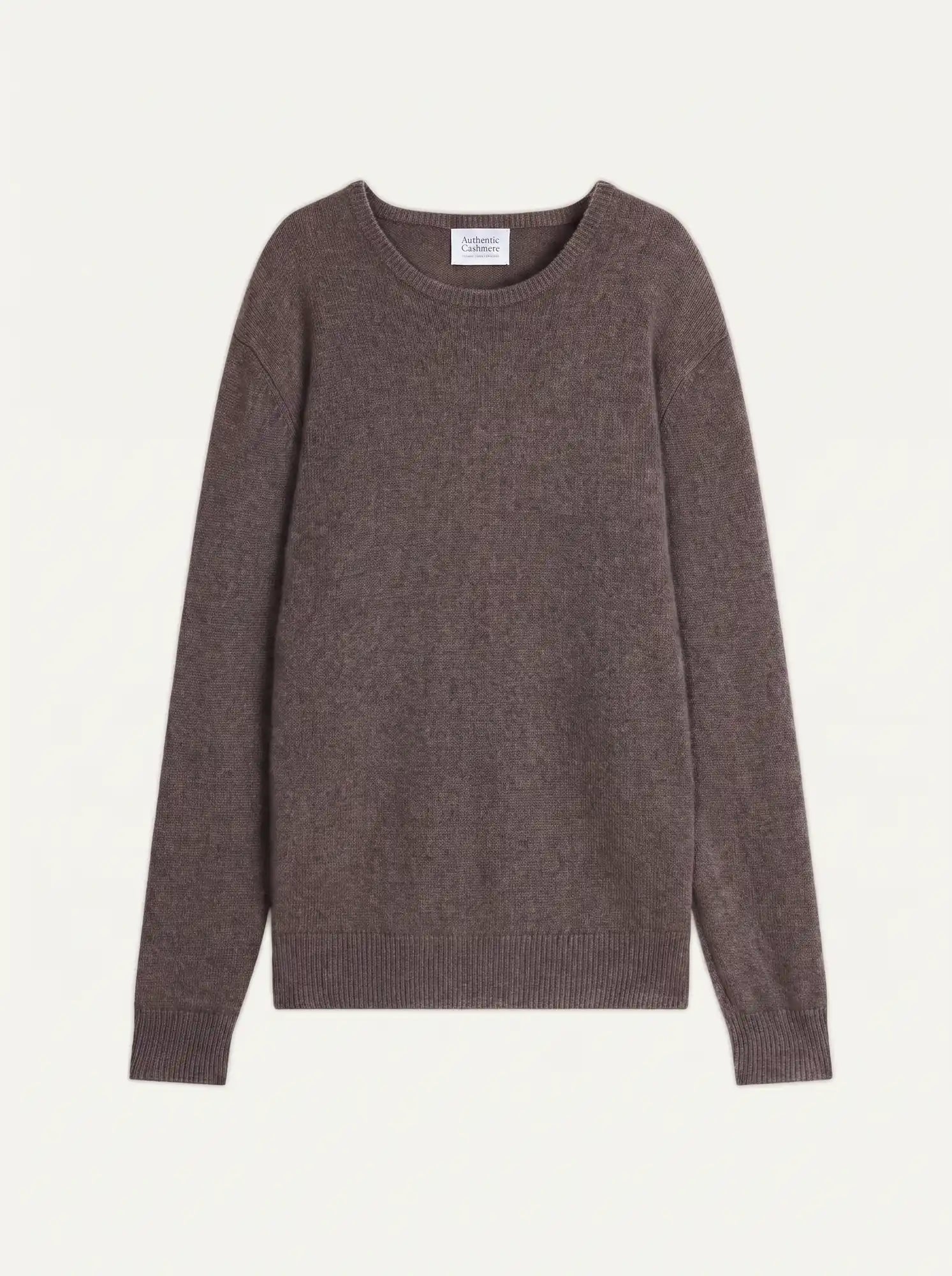 VICTO pullover rundhalsausschnitt 4-fädig taupe meliert