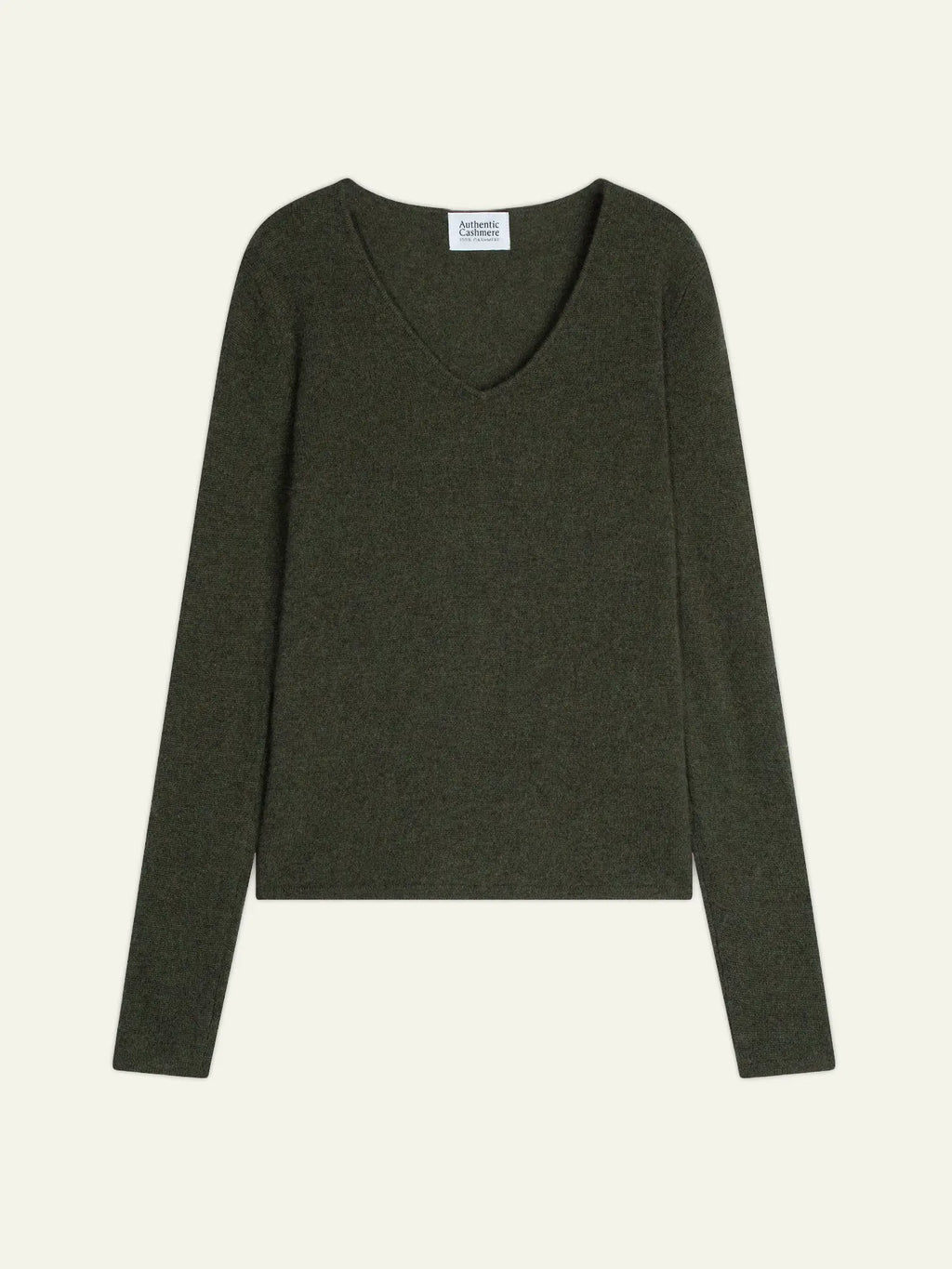 GALISE Pullover V-Ausschnitt Khaki meliert