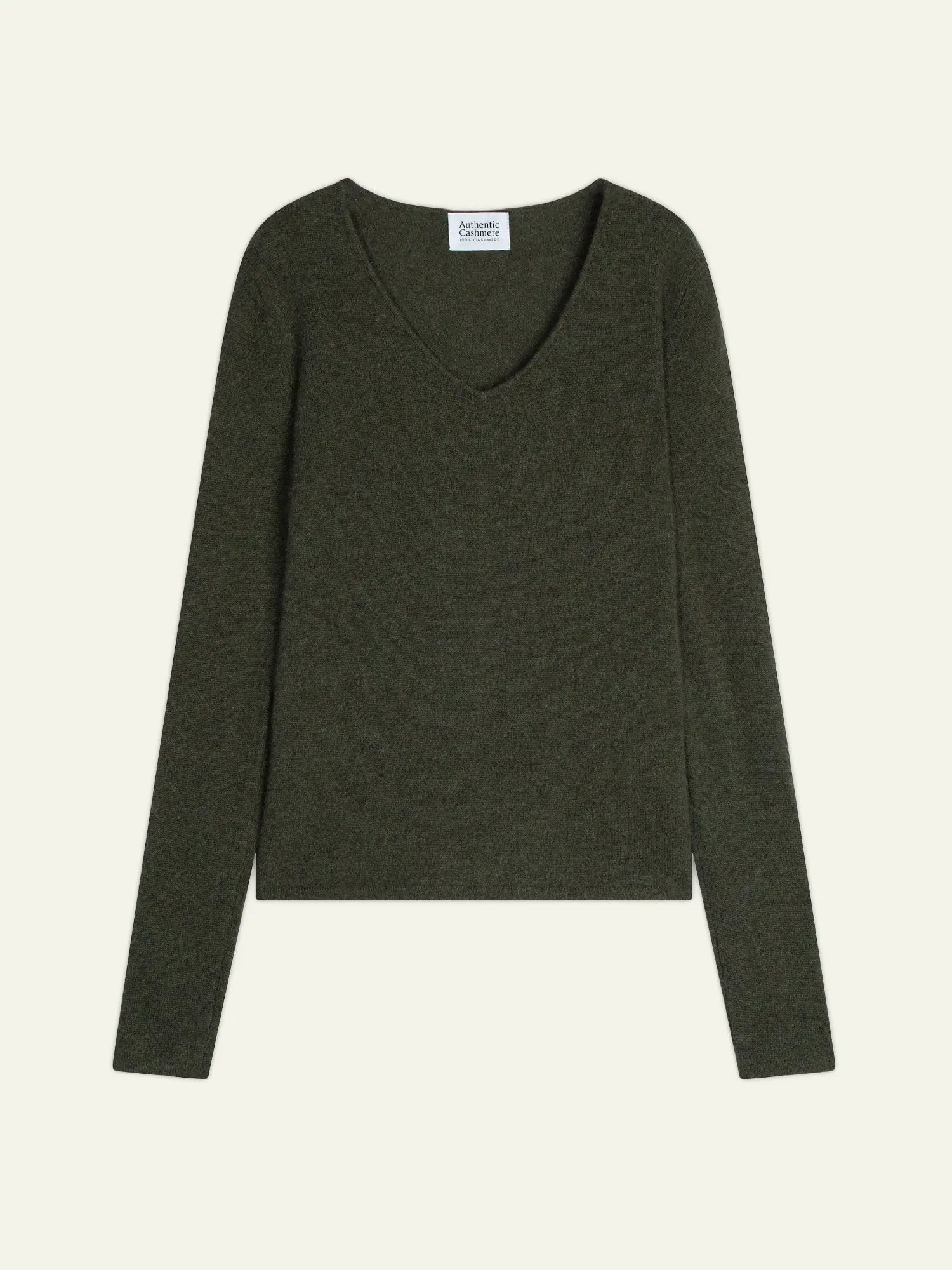 GALISE Pullover V-Ausschnitt Khaki meliert