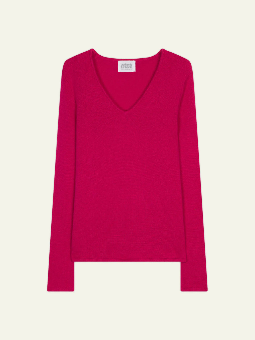 CHELSEA pull col V 4 fils fuchsia