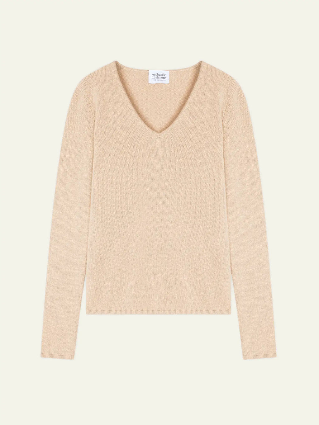 CHELSEA pull col V 4 fils sable