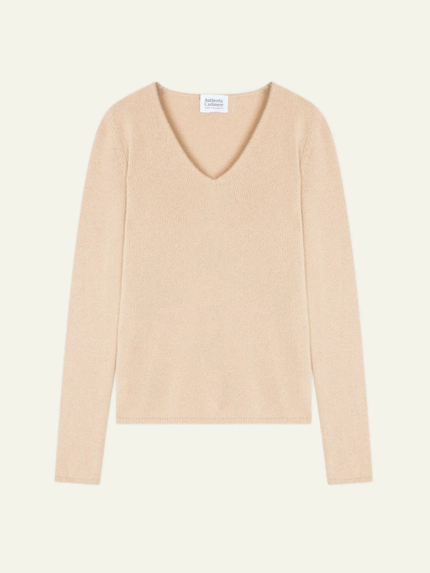 CHELSEA pull col V 4 fils sable