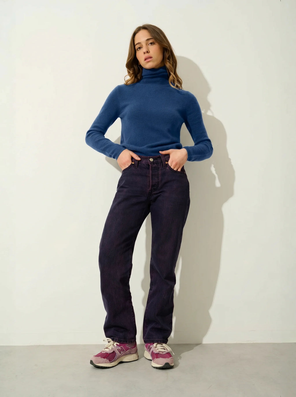 BISE Pullover Rollkragen Denimblau