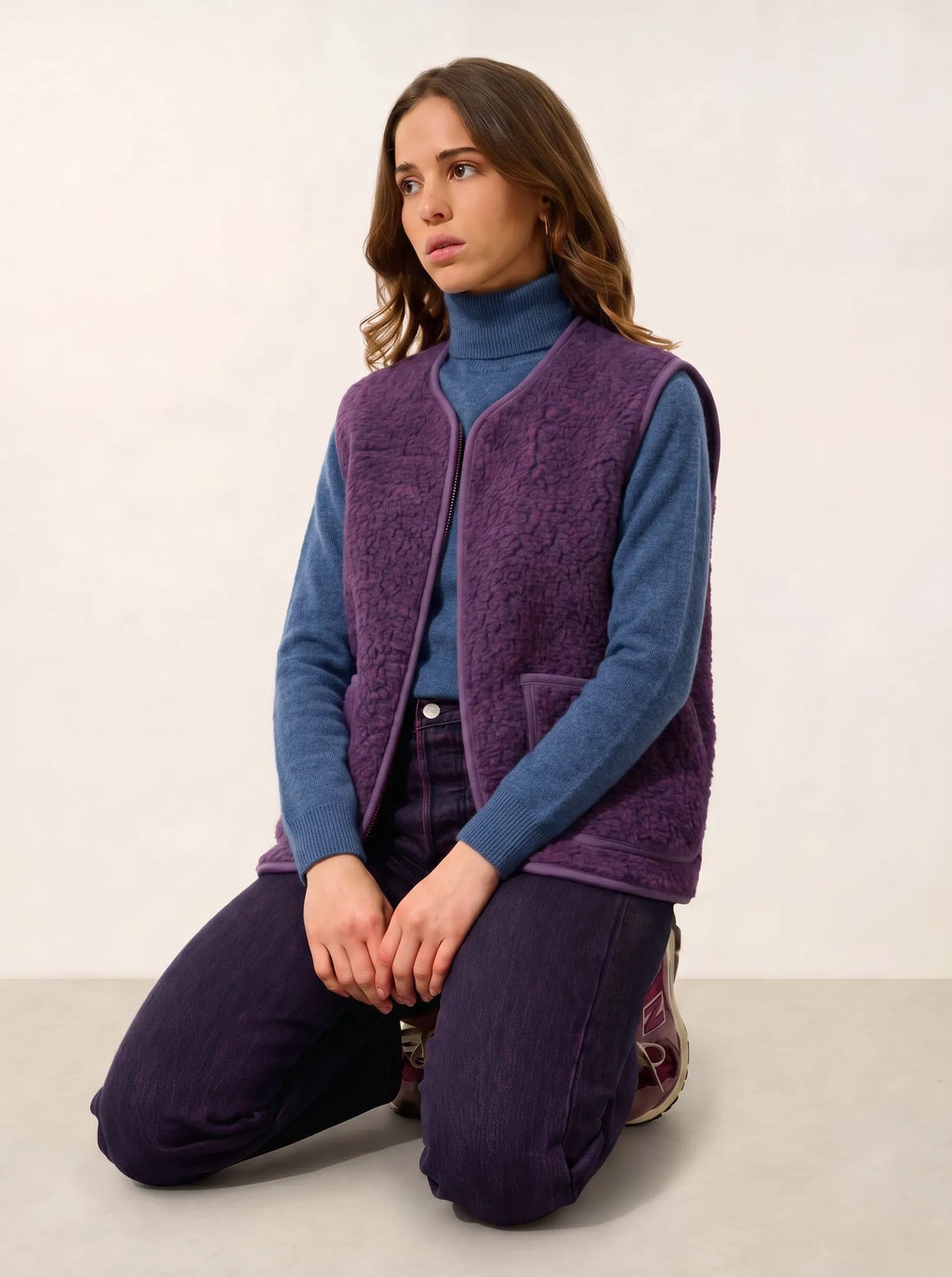 BISE Pullover Rollkragen Denimblau