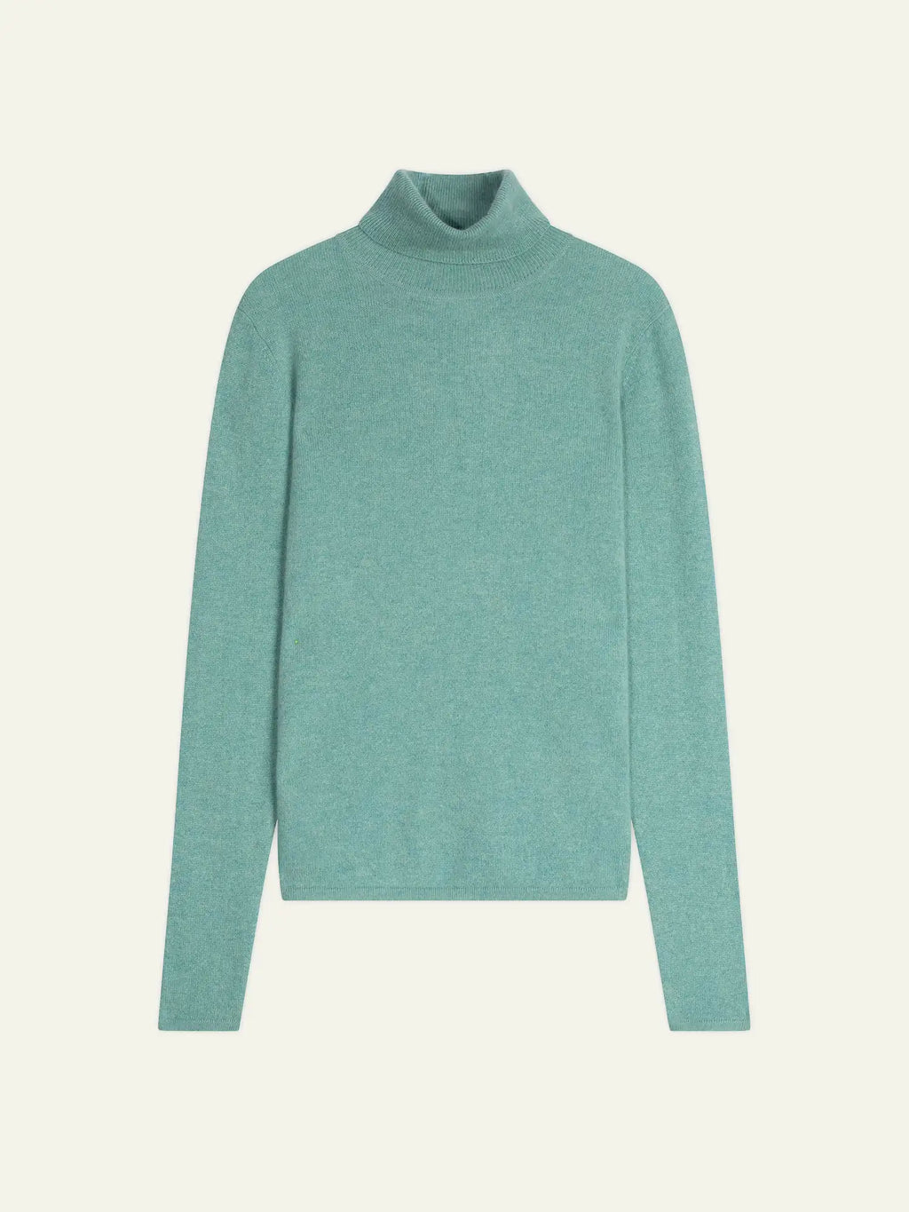 BISE pull col roulé vert chiné
