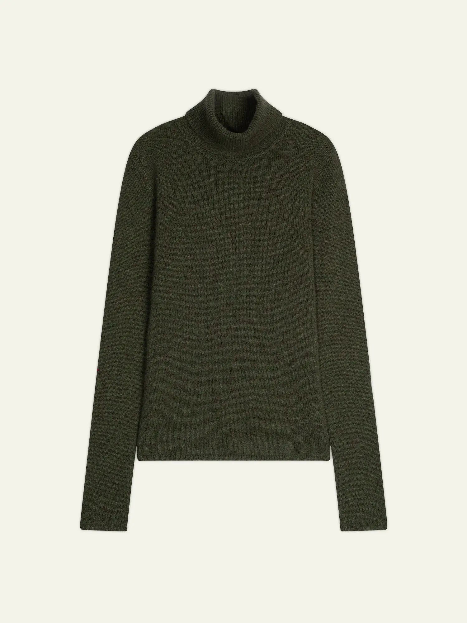 TED pull col roulé 4 fils kaki chiné