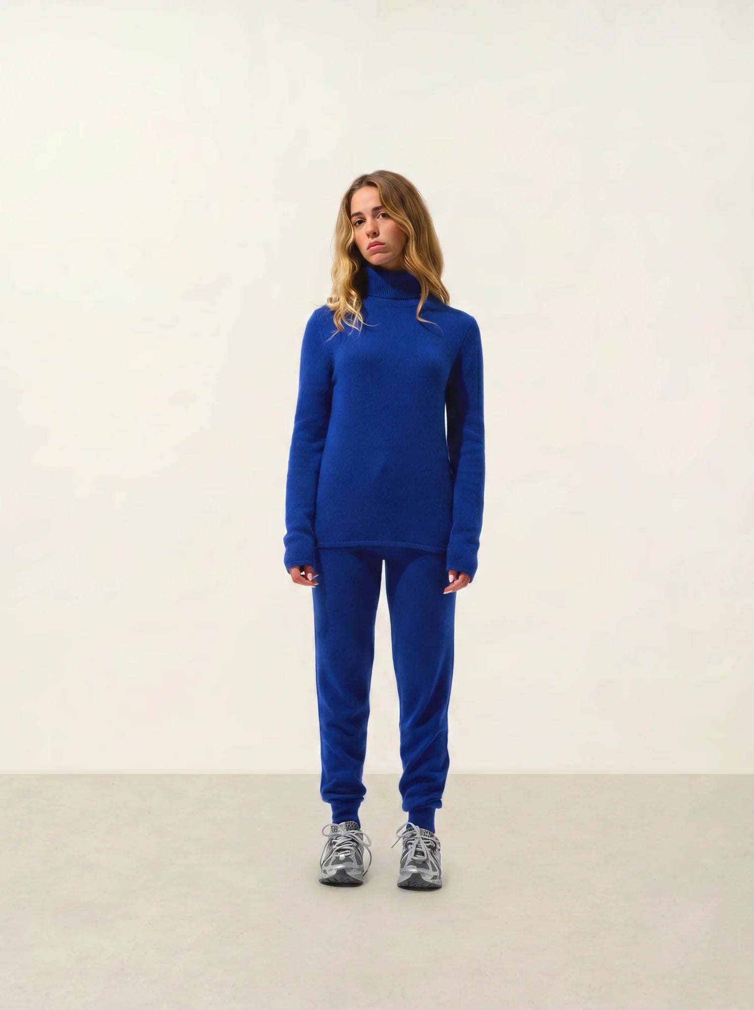 TED pull col roulé 4 fils outremer