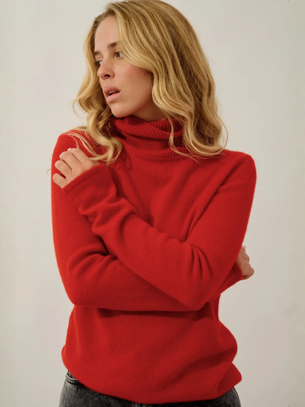 TED pullover rollkragen 4-fädig rot