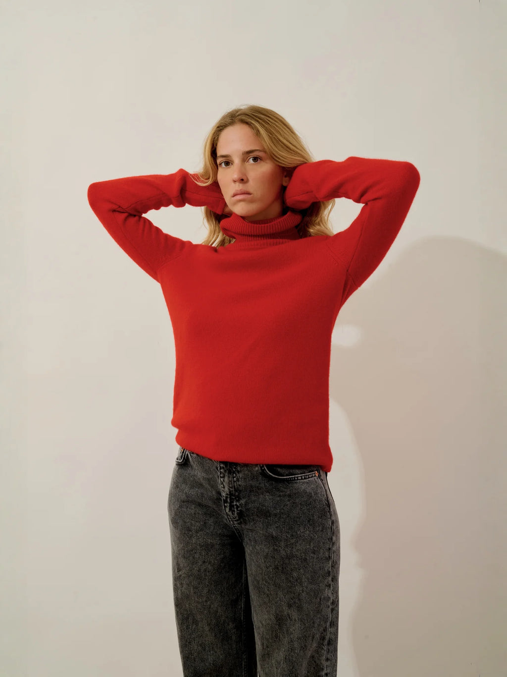 TED pullover rollkragen 4-fädig rot