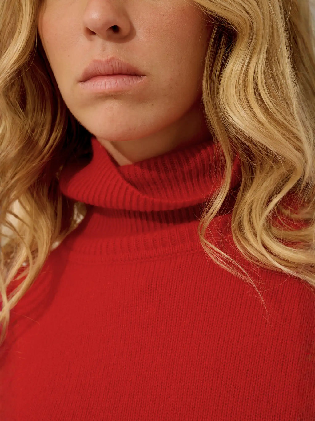 TED pullover rollkragen 4-fädig rot