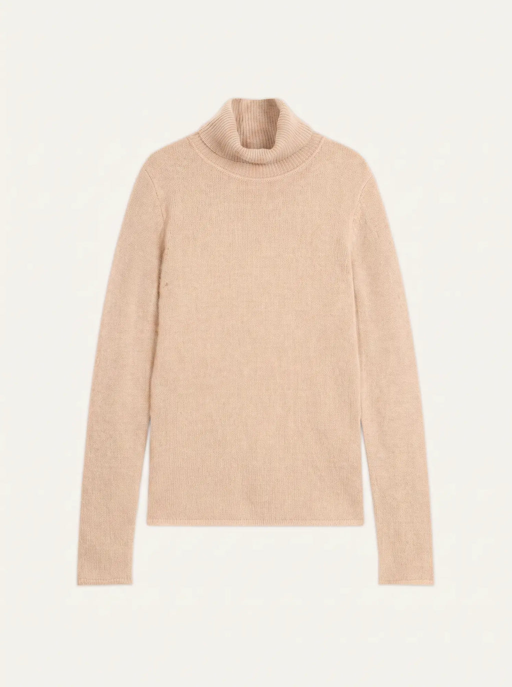 TED pull col roulé 4 fils sable