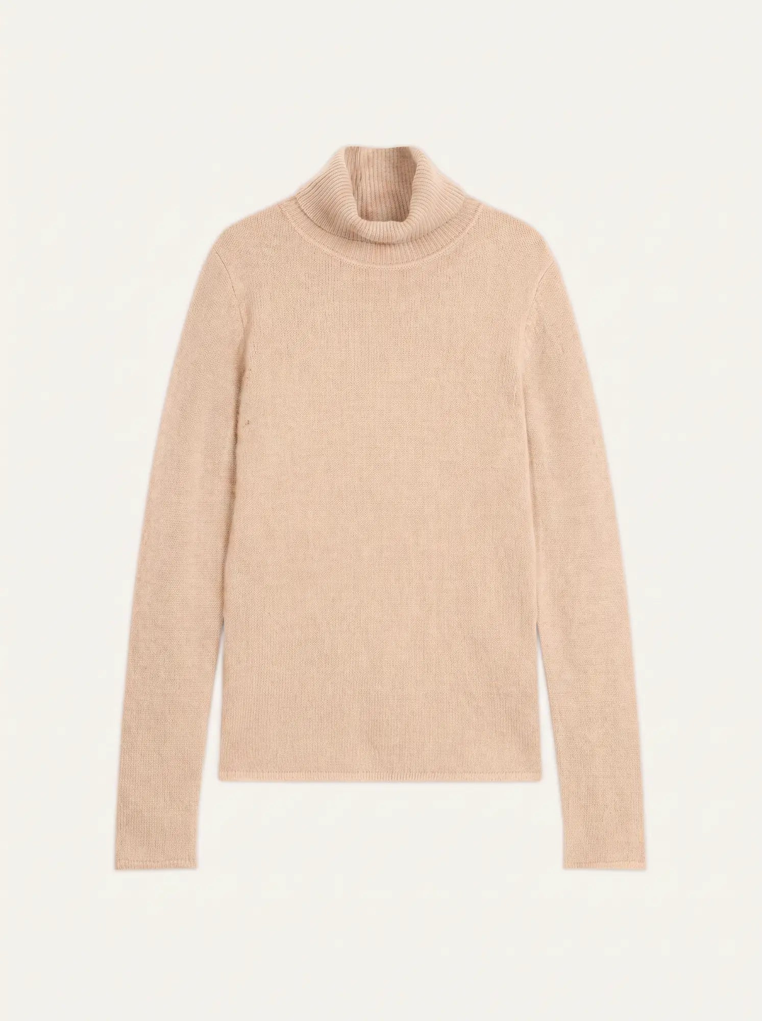 TED pull col roulé 4 fils sable