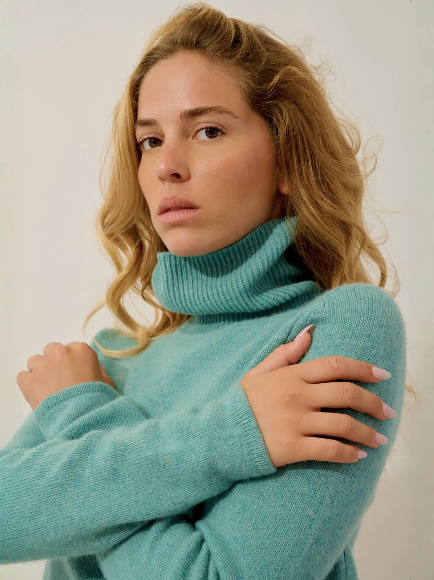 TED pullover rollkragen 4-fädig grün meliert