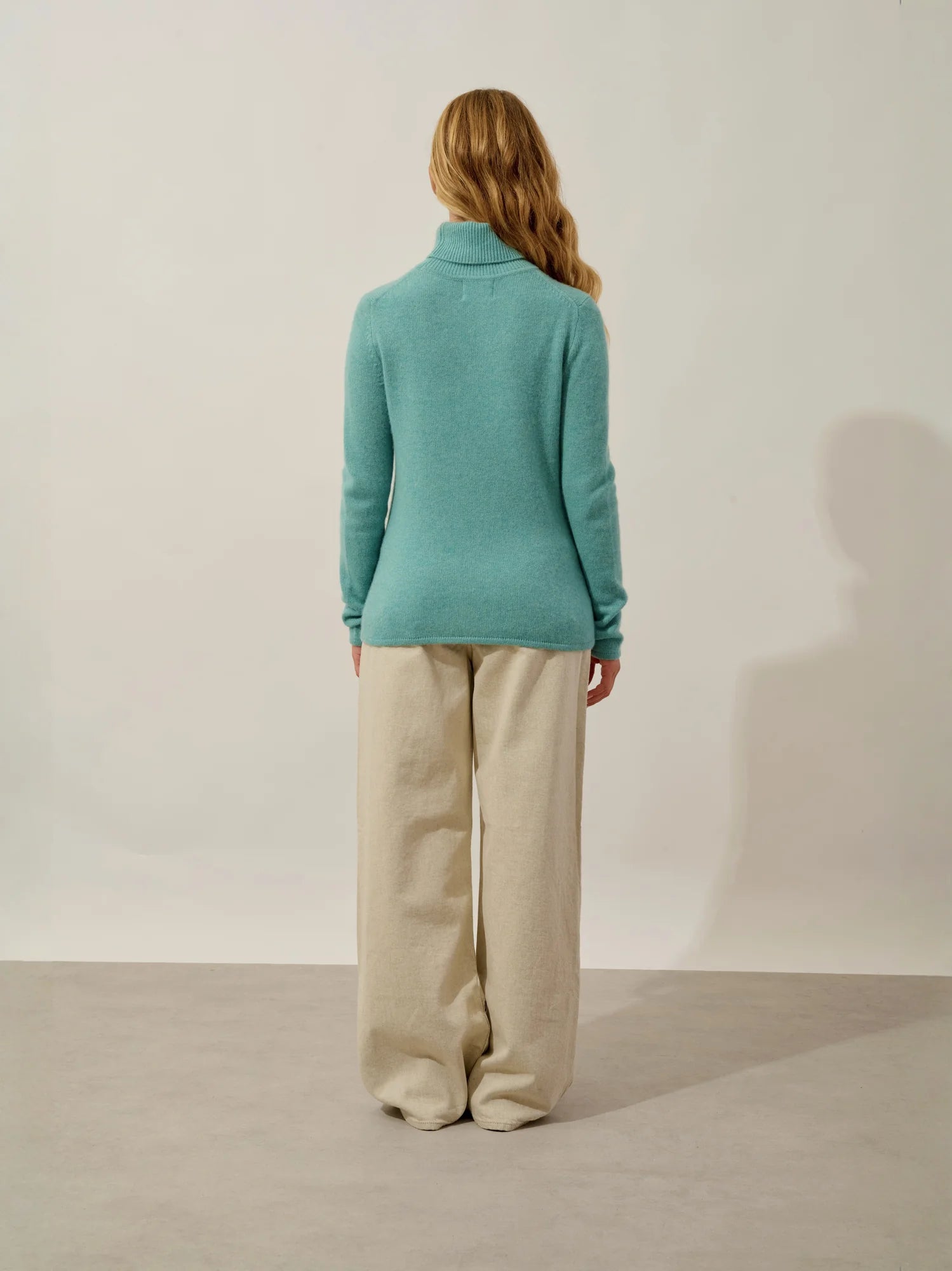 TED pullover rollkragen 4-fädig grün meliert