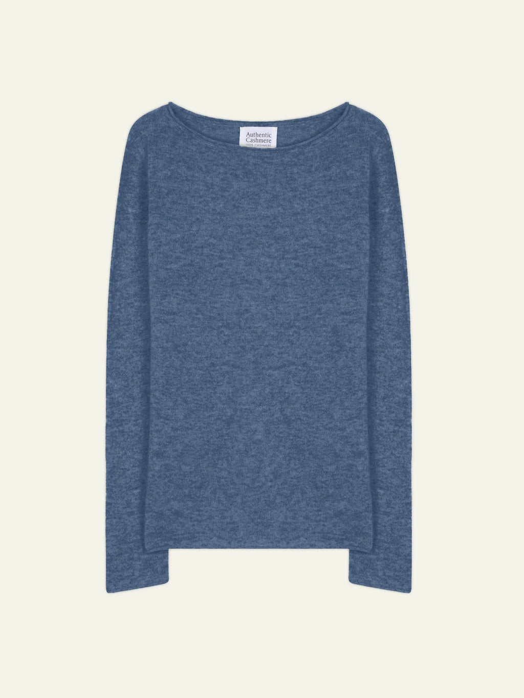 CRIOU Pullover U-Boot-Ausschnitt Denimblau
