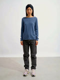 CRIOU Pullover U-Boot-Ausschnitt Denimblau