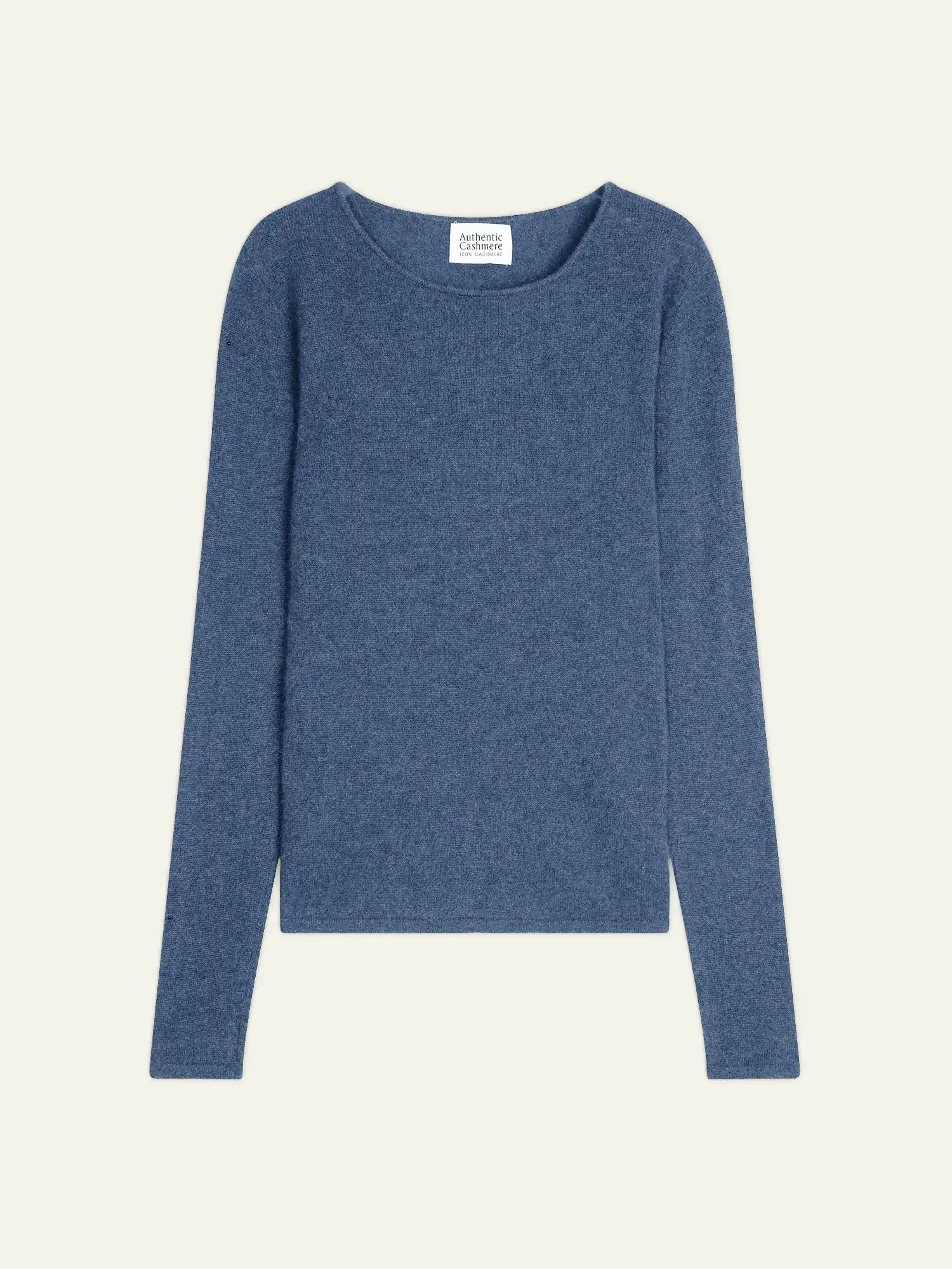 EPÉNA pull col rond bleu denim
