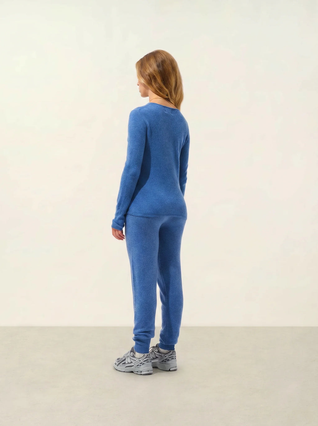 EPÉNA pull col rond bleu denim