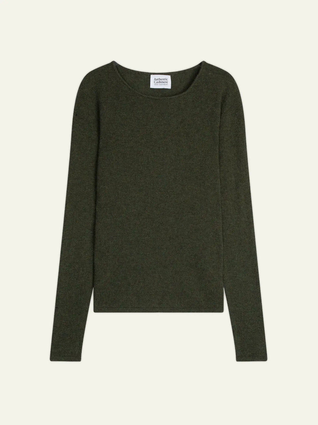 EPÉNA Pullover Rundhalsausschnitt Khaki meliert