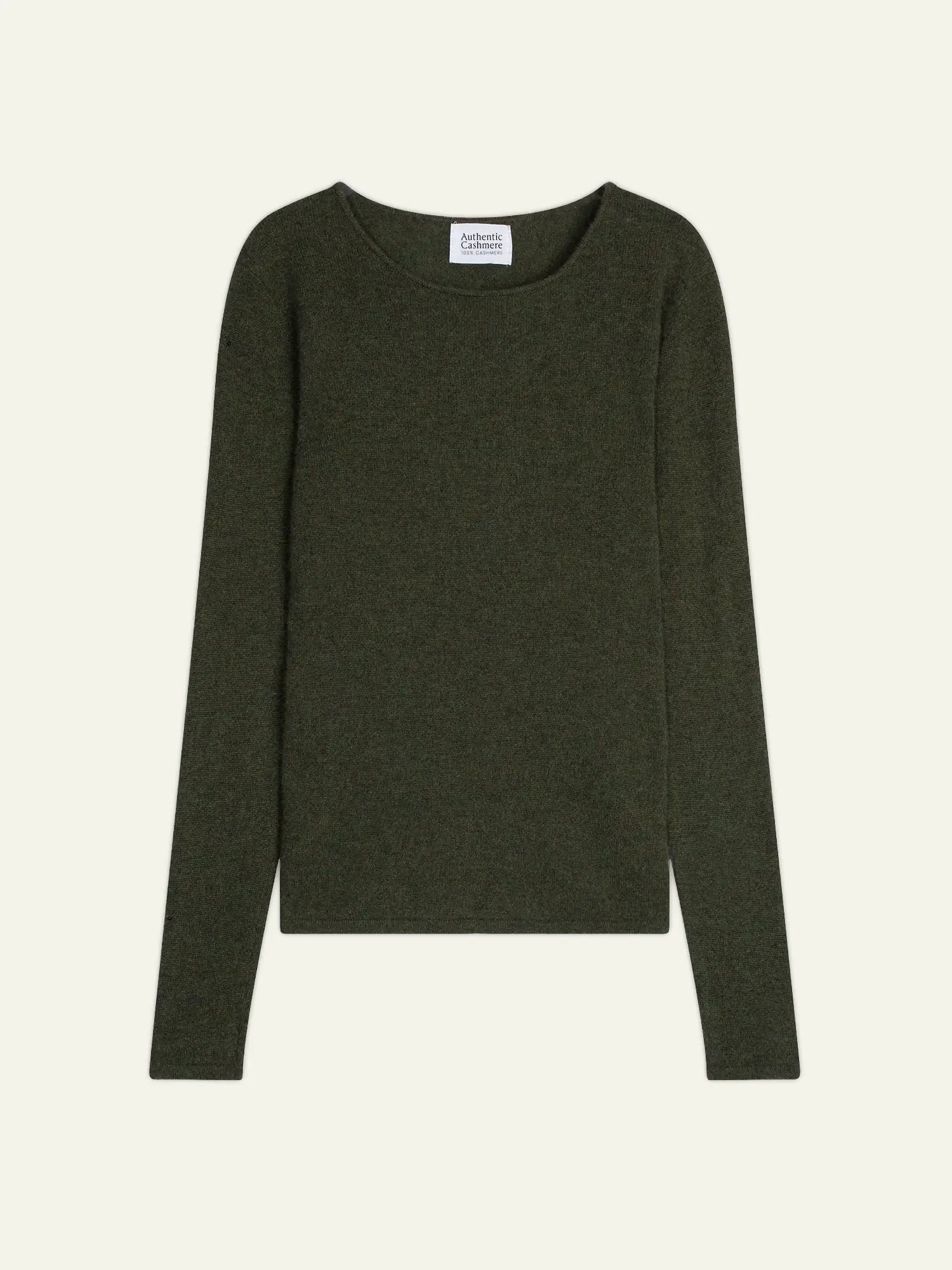EPÉNA Pullover Rundhalsausschnitt Khaki meliert